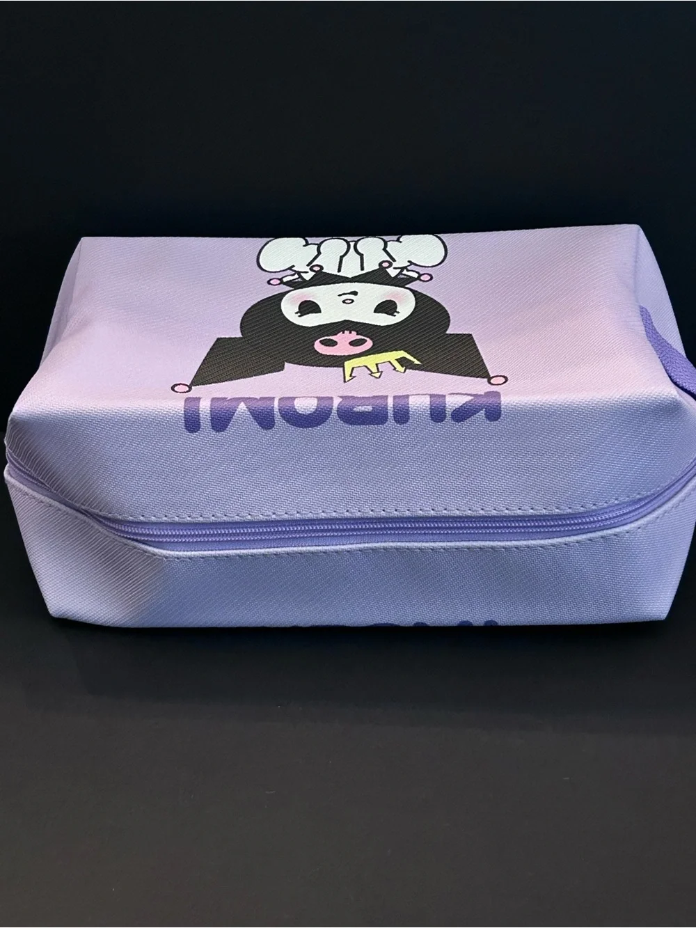 Sanrio Kuromi Lavender Travel, Cosmetic or Small Toy Storage Zip Pouch Bag NWT